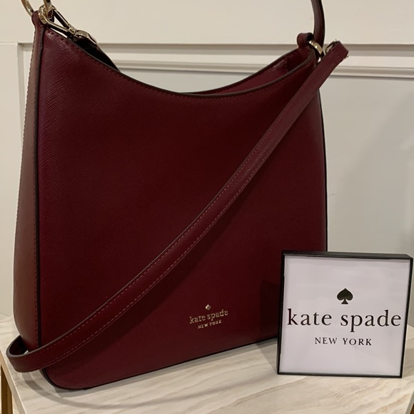 kate spade Handbags - Kate Spade Lexy Saffiano Crossgrain Saddle Satchel Crossobody NWOT